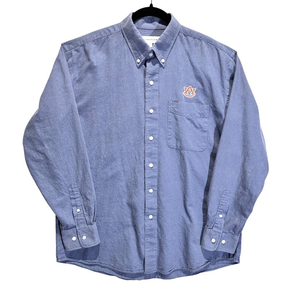 Cutter & Buck Auburn Tigers Button Down Shirt L Blue‎ Long Sleeve NCAA Casual